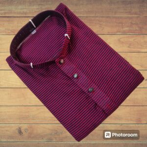 চিকন স্ট্রাইপ পাঞ্জাবি (মেরুন)