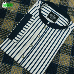 প্রিমিয়াম নেভি স্ট্রাইপ পাঞ্জাবি