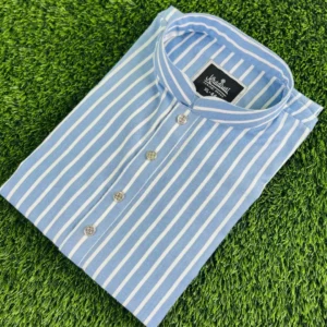 আকাশি স্ট্রাইপ পাঞ্জাবি