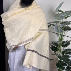 প্রিমিয়াম খাদি শাল(ক্রিম কালার)