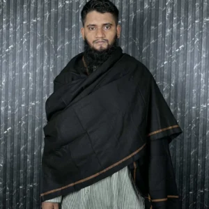 তাতের তৈরি প্রিমিয়াম খানদানি উলের খাদি শাল (Black)