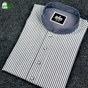 কম্বাইন্ড ডিজাইন স্ট্রাইপ পাঞ্জাবি (এশ কালার)