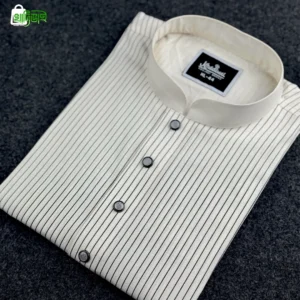 প্রিমিয়াম স্ট্রাইপ পাঞ্জাবি(অফ হোয়াইট)