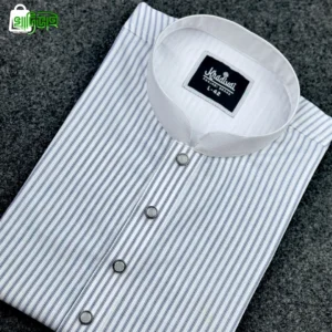 প্রিমিয়াম ব্লু স্ট্রাইপ পাঞ্জাবি